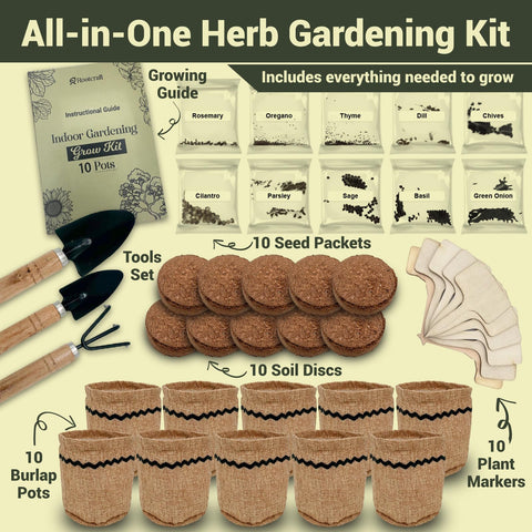 ROOTCRAFT plant markers set with clear labeling for herb varieties