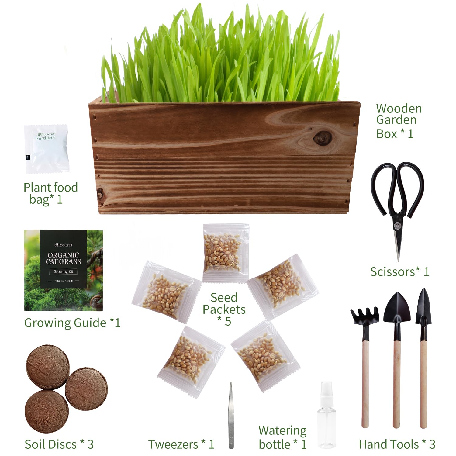 ROOTCRAFT soil discs kit simplifies setup and quick sprouts.