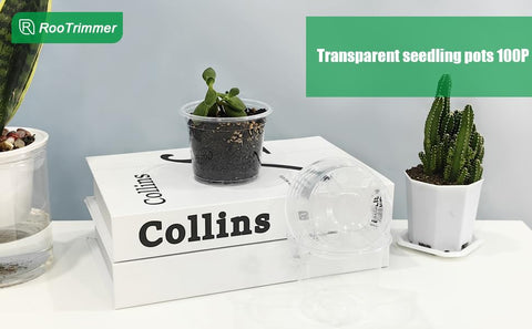 RooTrimmer 100-pack seedling pots ready for germination projects.