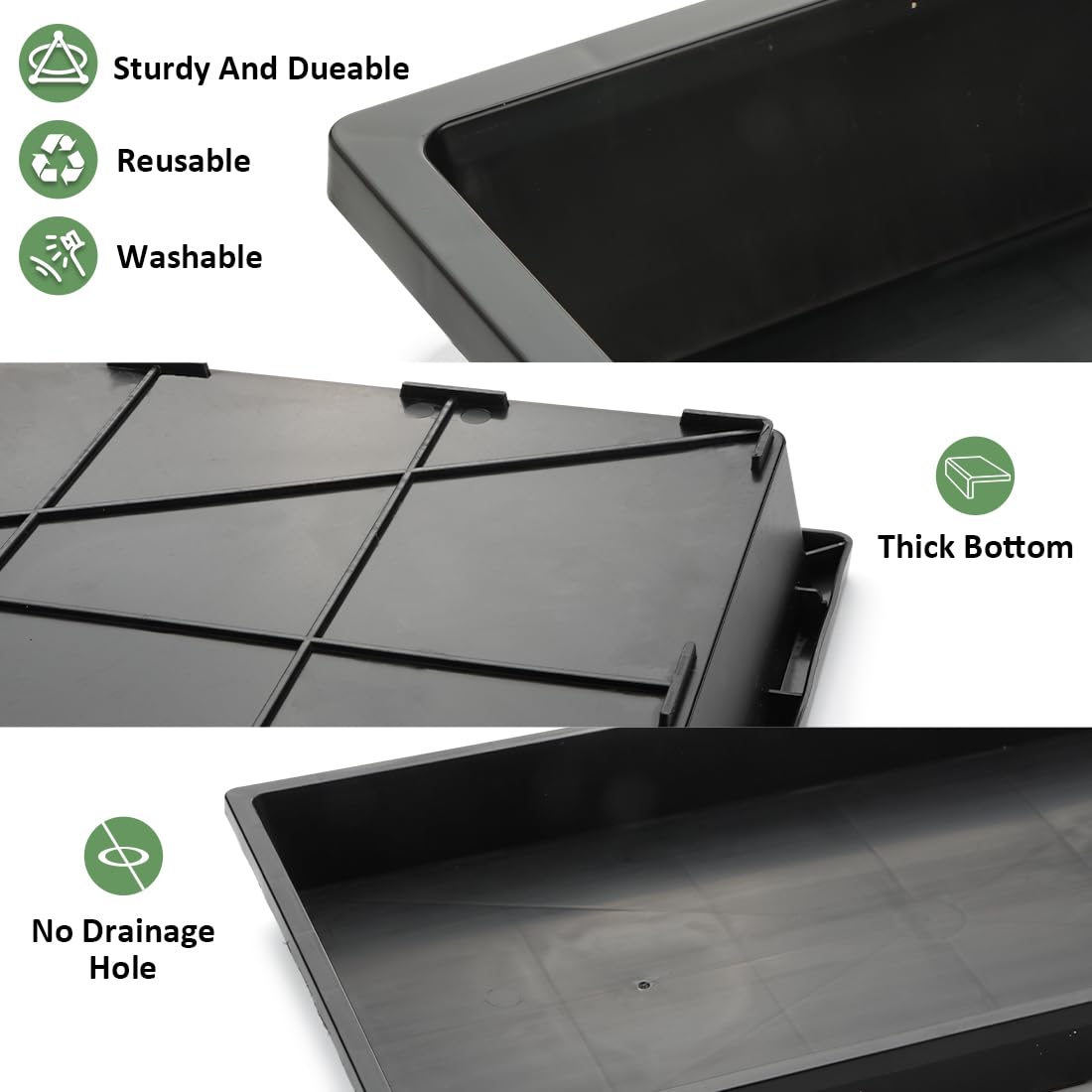 RooTrimmer 1020 seed trays shown with tight edges for organized seed starting.