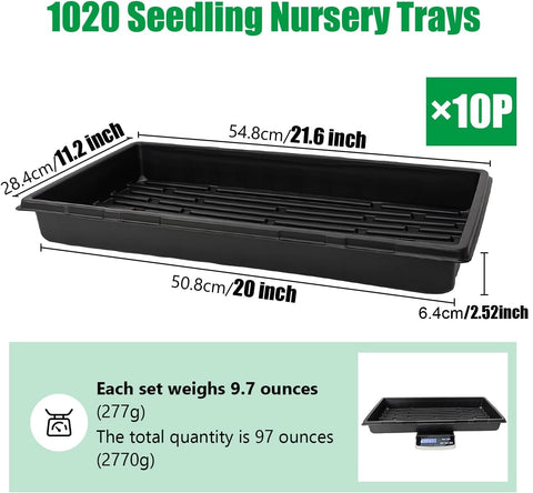RooTrimmer tray bottom shows deep concave stripes for stronger support.