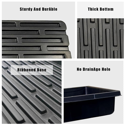 RooTrimmer 1020 tray compatible with seed domes, heat mats, and nursery pots.