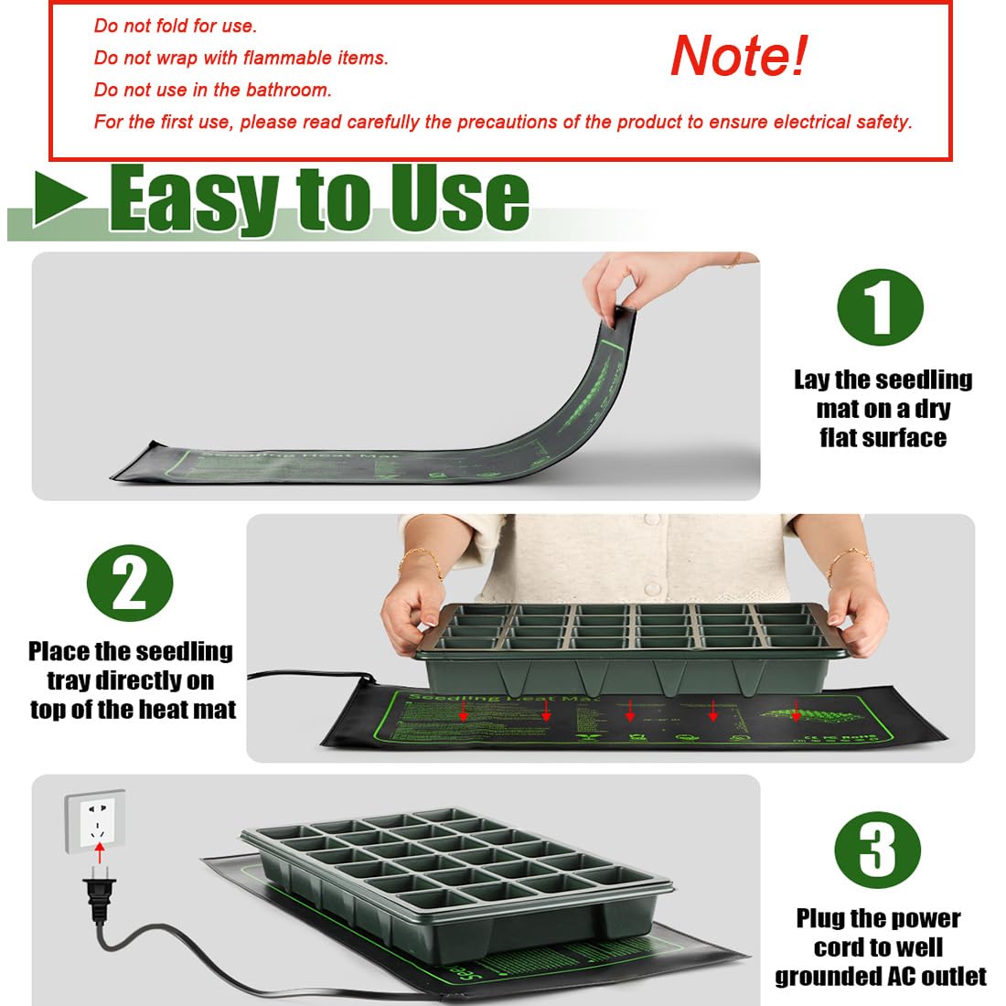 RooTrimmer 1020 tray heating mat fits perfectly, helping winter seedlings start with consistent warmth.