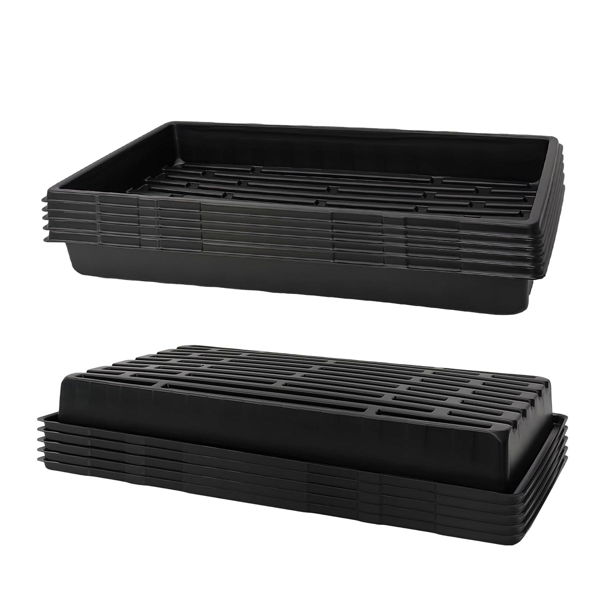 RooTrimmer 1020 tray top view with no holes for controlled moisture.