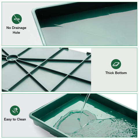 RooTrimmer 1020 trays green close-up of BPA-free plastic surface
