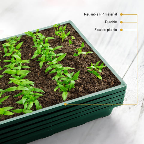 RooTrimmer 1020 trays green holding soil with minimal leakage