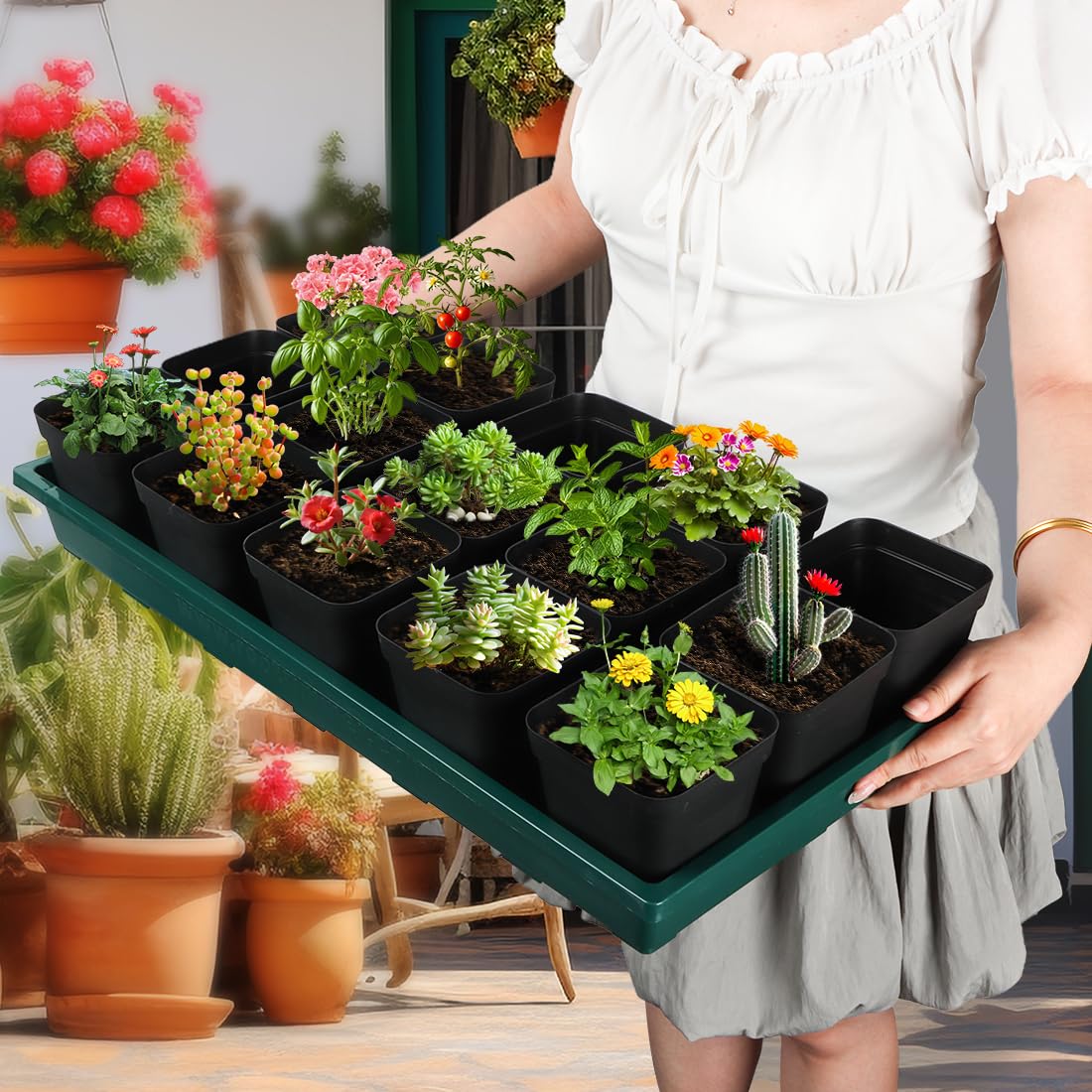 RooTrimmer 1020 trays green indoor gardening solution for seedling trays