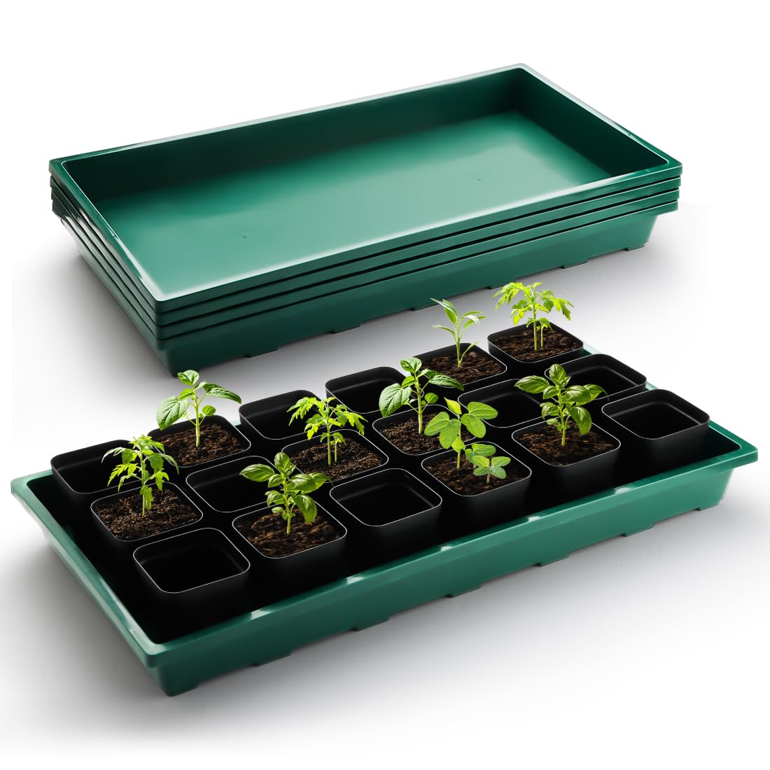RooTrimmer 1020 trays green pack for organized seed starting and transport