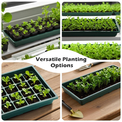 RooTrimmer 1020 trays green transport-ready for moving seedlings