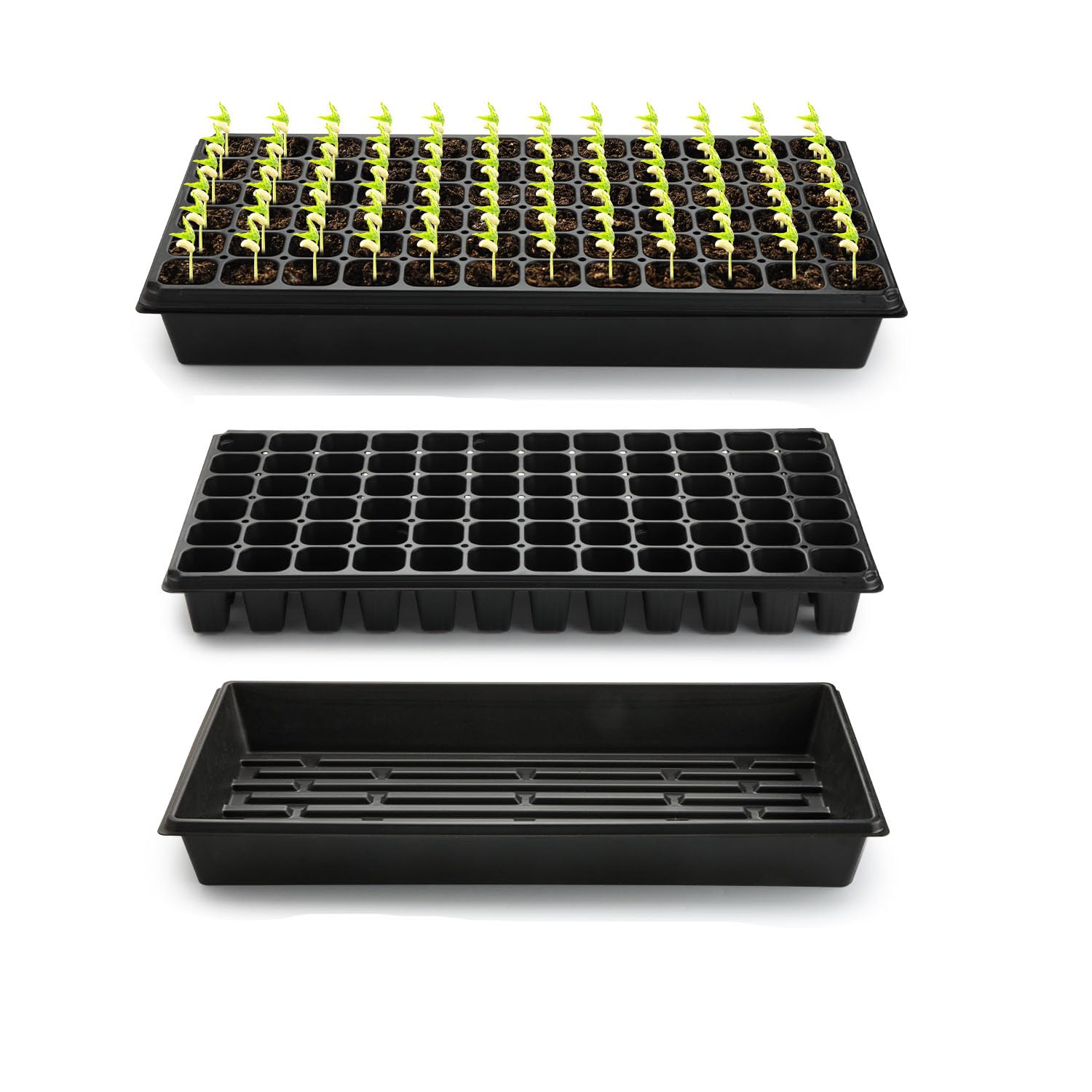 RooTrimmer 1020 trays no holes top view showing sturdy base for stable watering