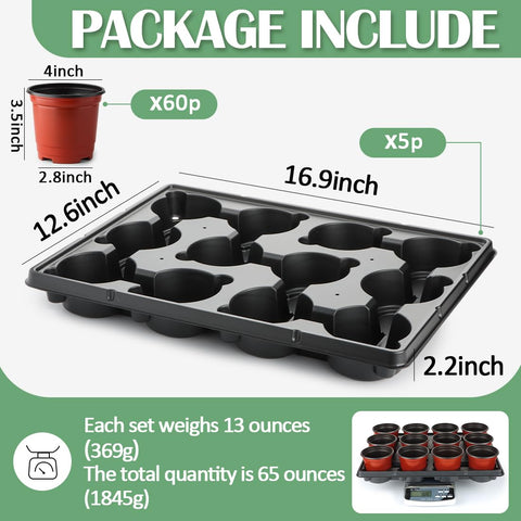 RooTrimmer 12-cell nursery pots tray keeps seedlings orderly during transplanting and shipping