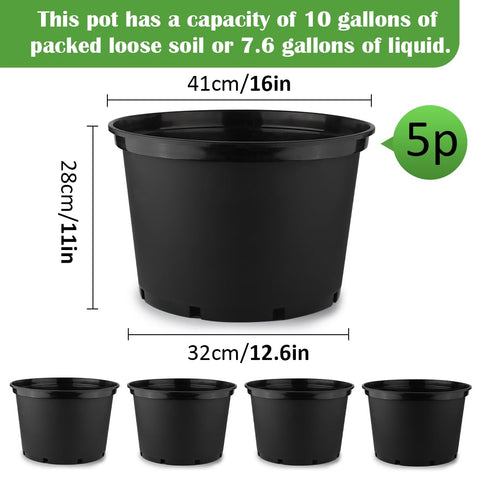 RooTrimmer 16-inch round pot with a matte finish for a modern garden look.