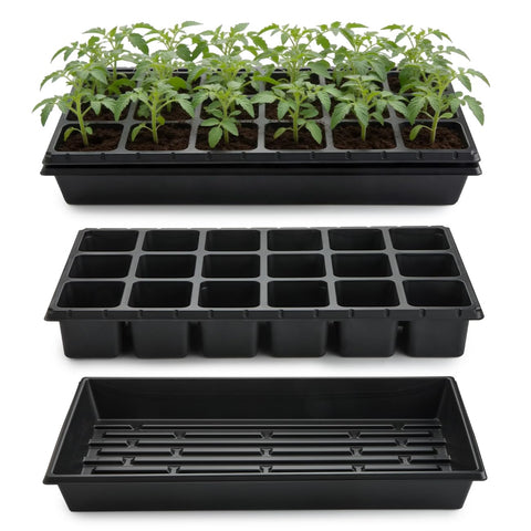 RooTrimmer 18-cell seedling trays with individual compartments