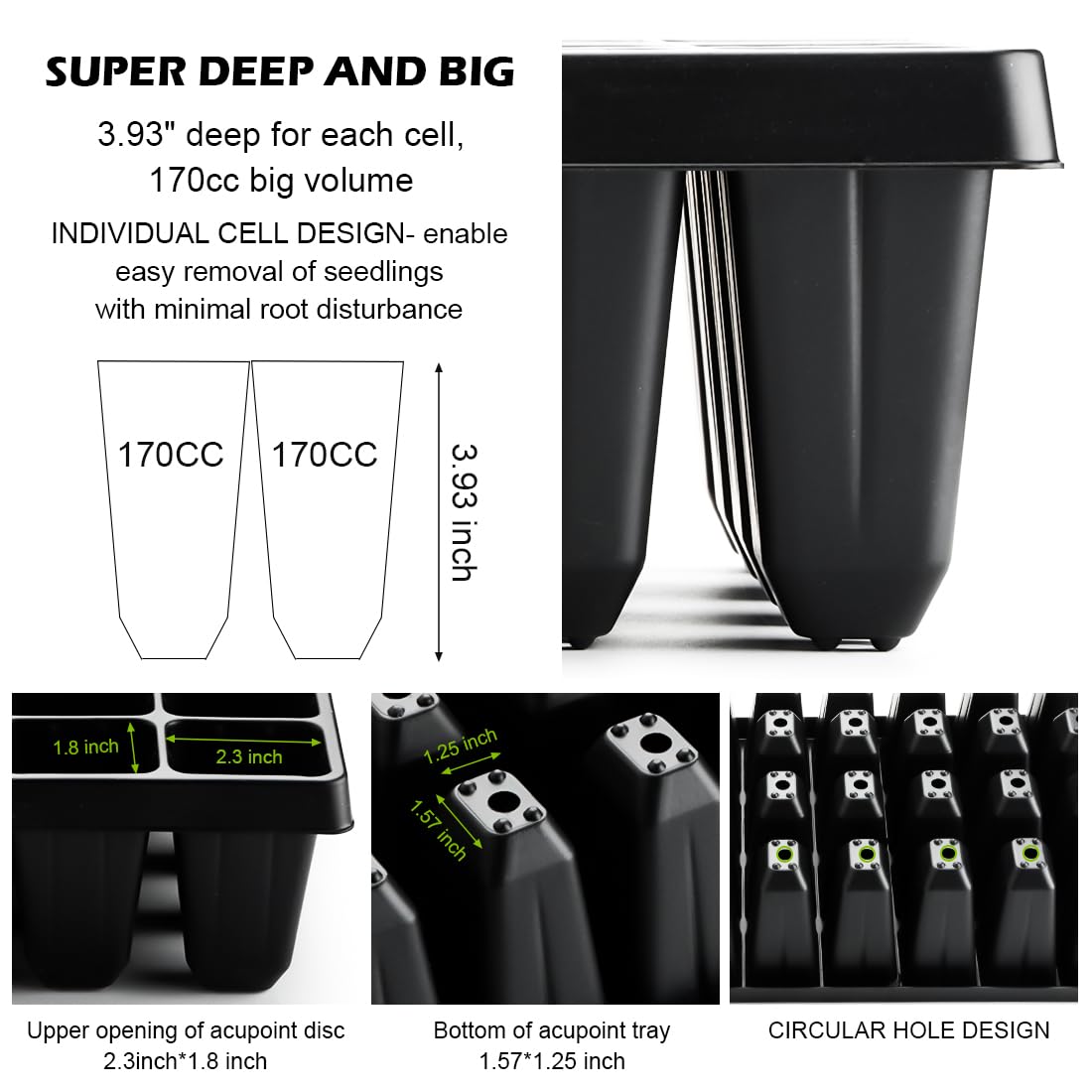 RooTrimmer 1mm-thick durable plastic for long-term seed-starting use
