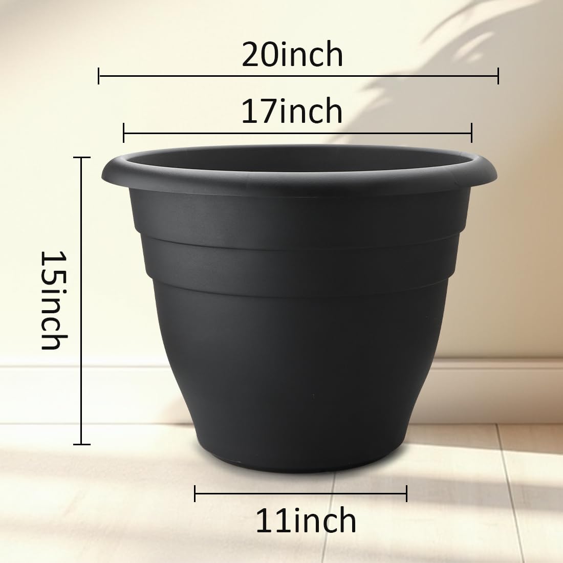 RooTrimmer 20-inch depth planters, side view, supports deep-rooted trees and shrubs.