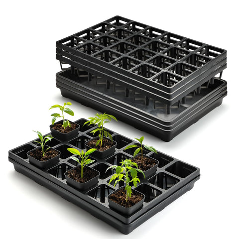 RooTrimmer 24-cell seedling tray pot showing organized 24-cell layout for easy transplanting.