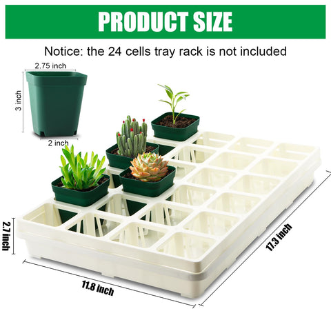 RooTrimmer 24-cell carry tray prevents leaks during transport of pots