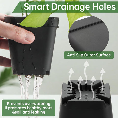 RooTrimmer 3.15in seed starting pot with drainage holes demonstrates airflow benefits.
