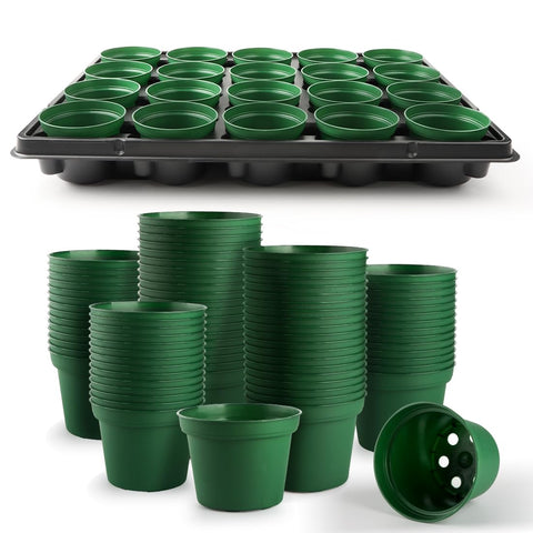 RooTrimmer 3-inch nursery pots, 100-count, sturdy seed starter for seedlings.