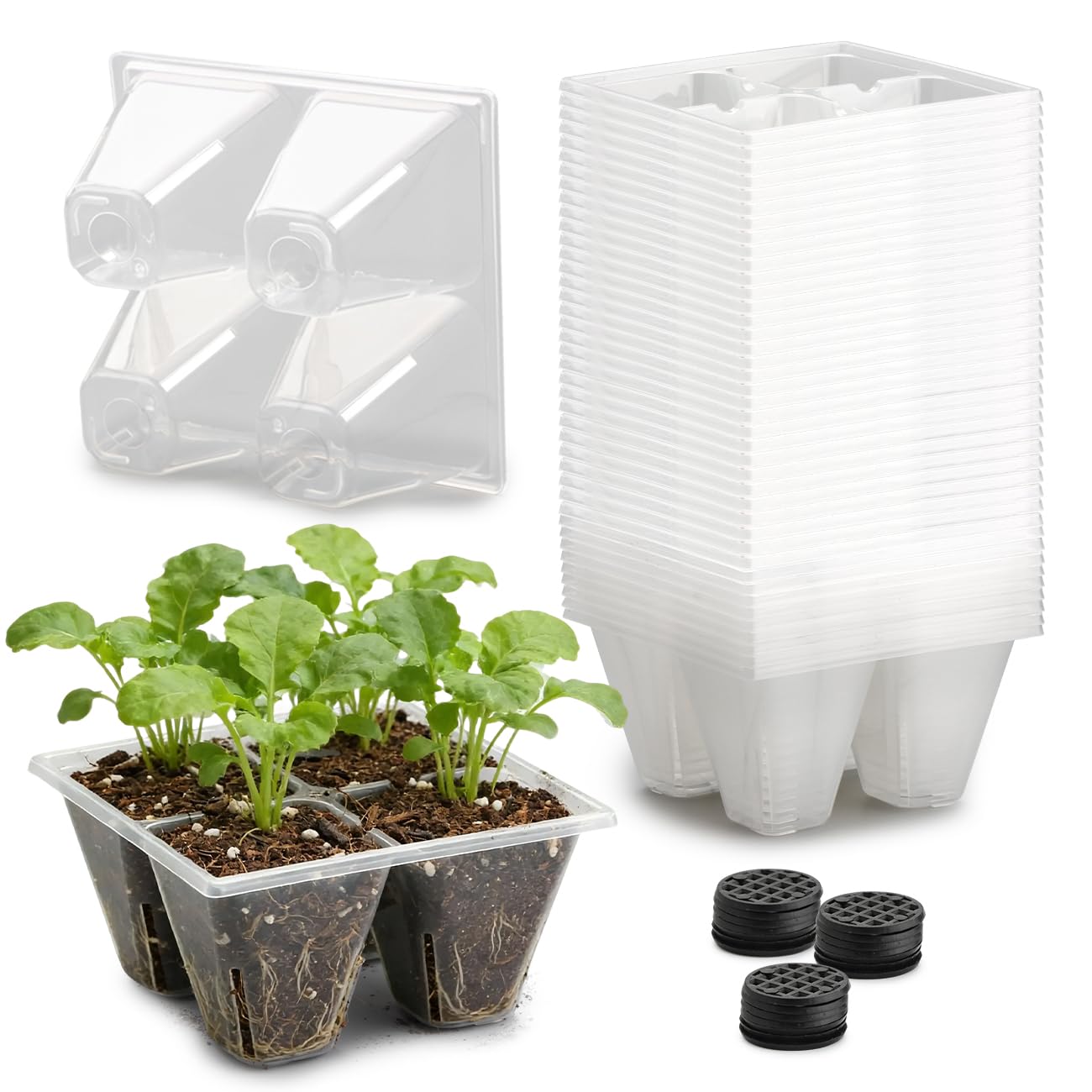RooTrimmer 40-pack seed trays ready to set up in a standard 1020 tray.