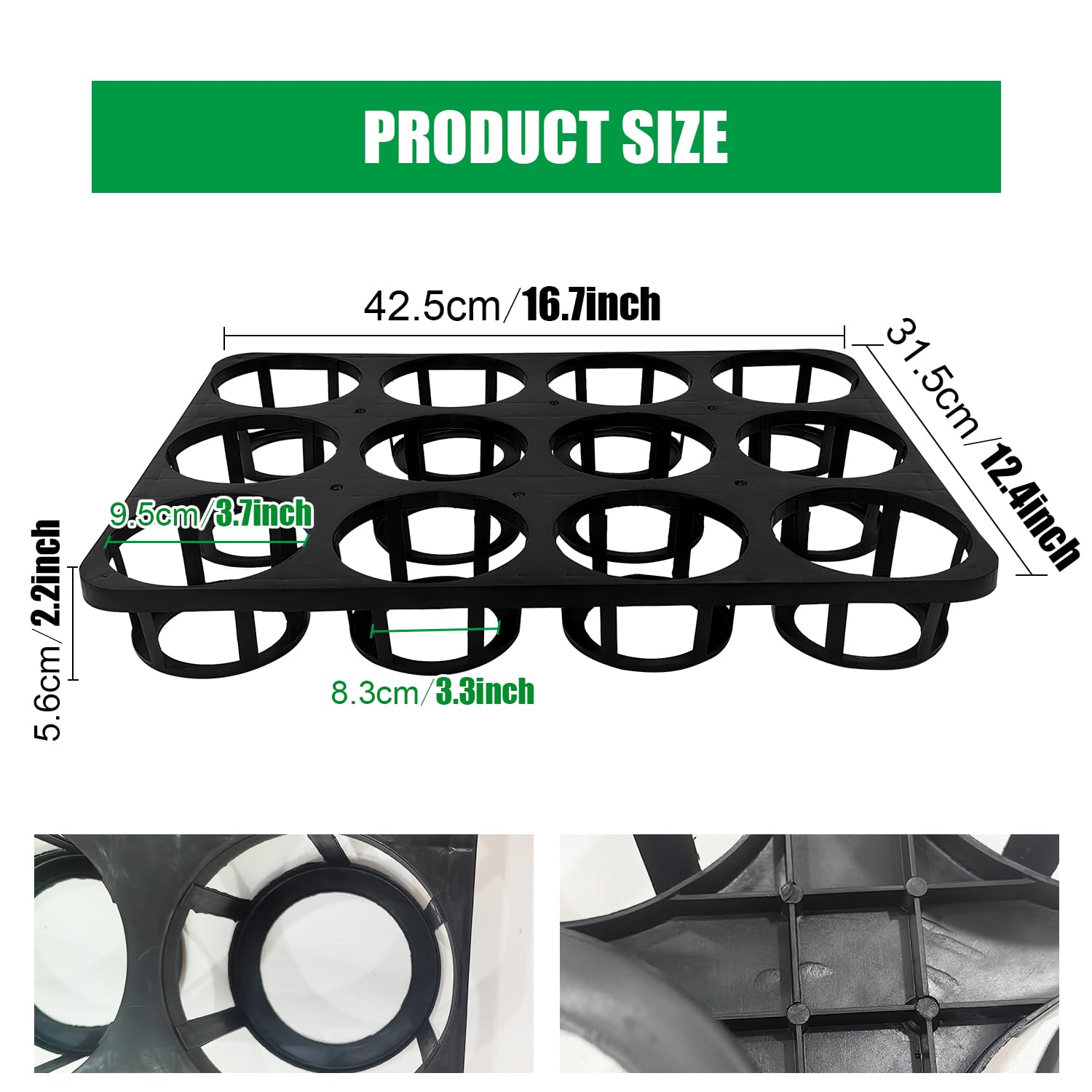 RooTrimmer five-pack tray setup with twelve-cell pots ready for moving