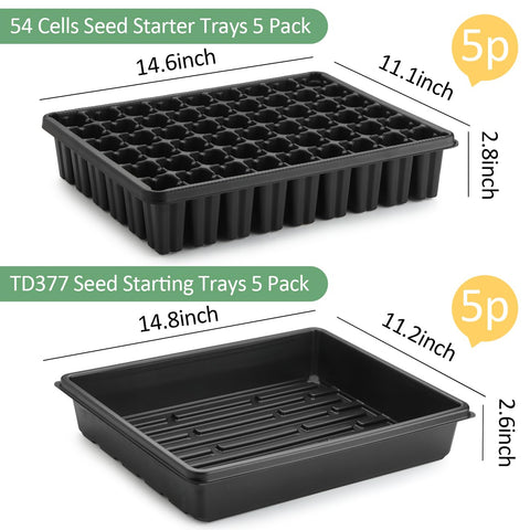RooTrimmer 54-cell deep-tray close-up shows individual compartments for tidy germination.