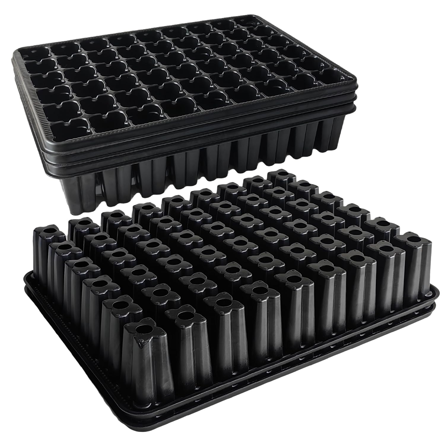 RooTrimmer 54-cell seed starter tray with deep 2.8-inch cells for strong seedlings