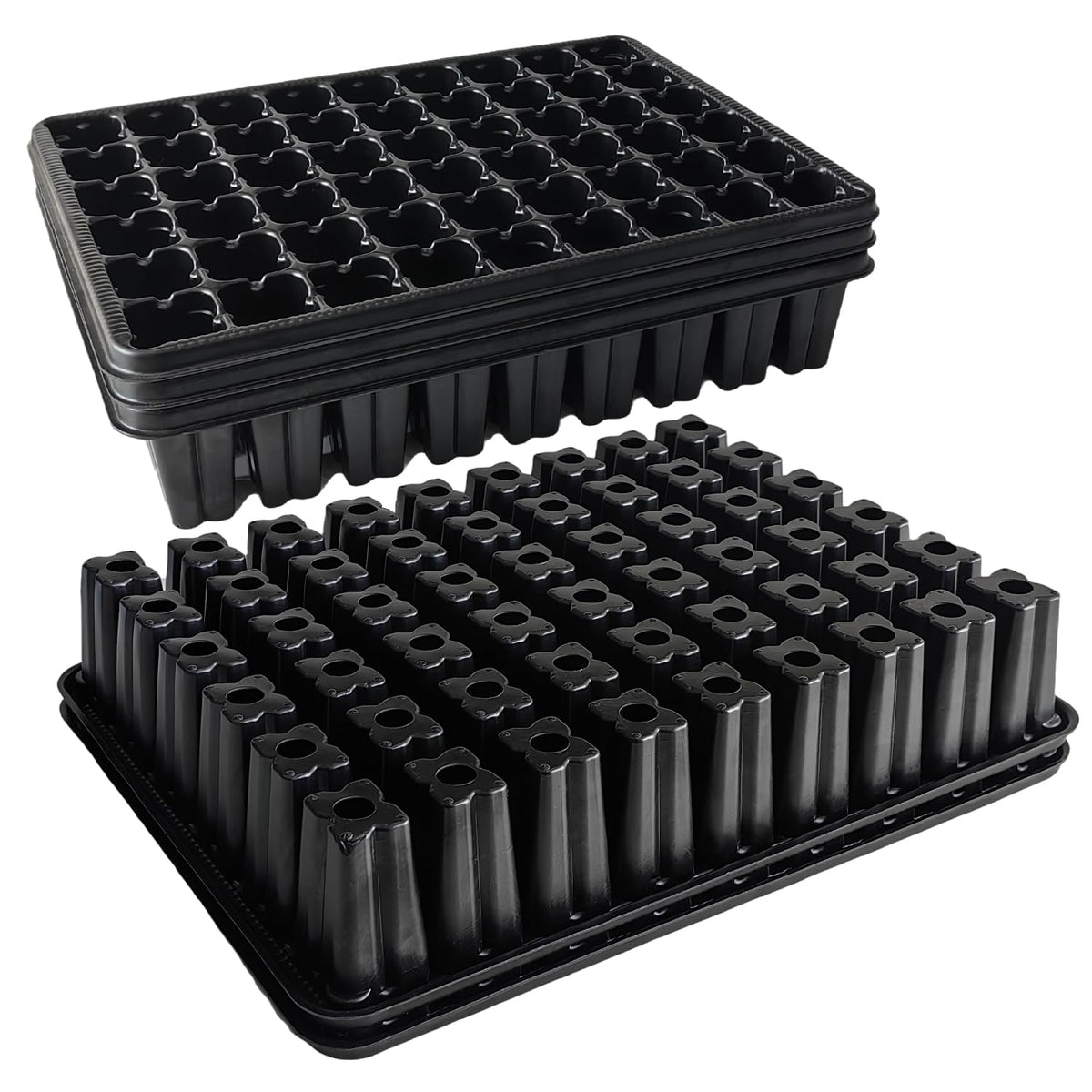 RooTrimmer 54-cell seed starter tray with deep 2.8-inch cells for strong seedlings