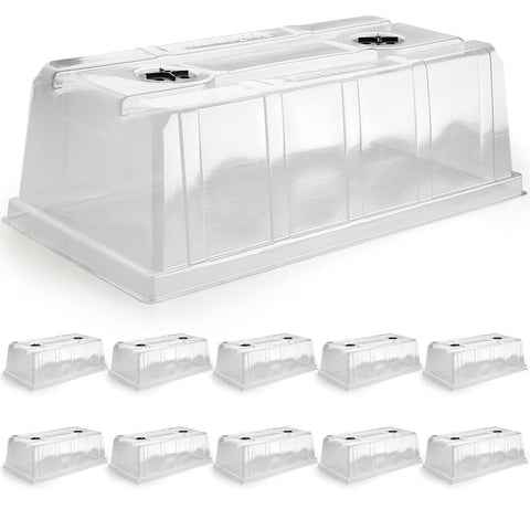 RooTrimmer 6.3-inch tall humidity dome for taller seedlings and stronger roots.