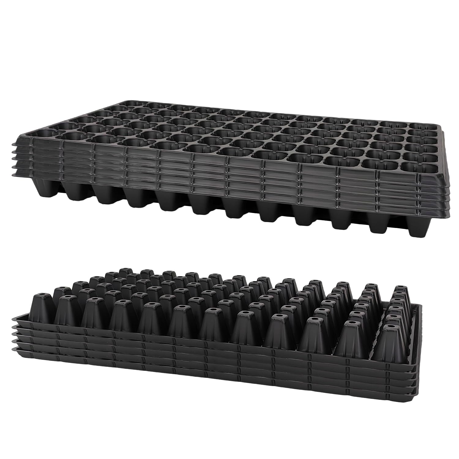 RooTrimmer 72-cell seed tray front view highlighting sturdy construction for long-lasting seed starting