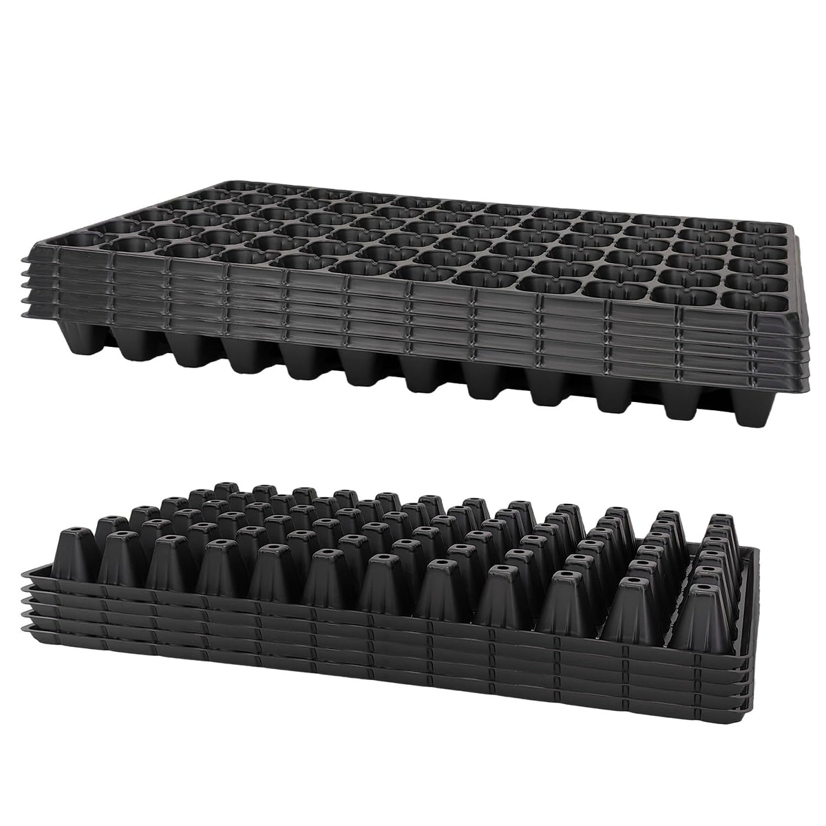 RooTrimmer 72-cell seed tray front view highlighting sturdy construction for long-lasting seed starting