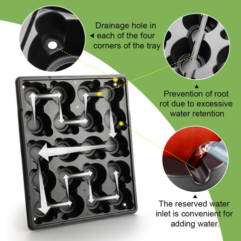 RooTrimmer air-gap tray design promotes better root oxygen and healthy seedlings.