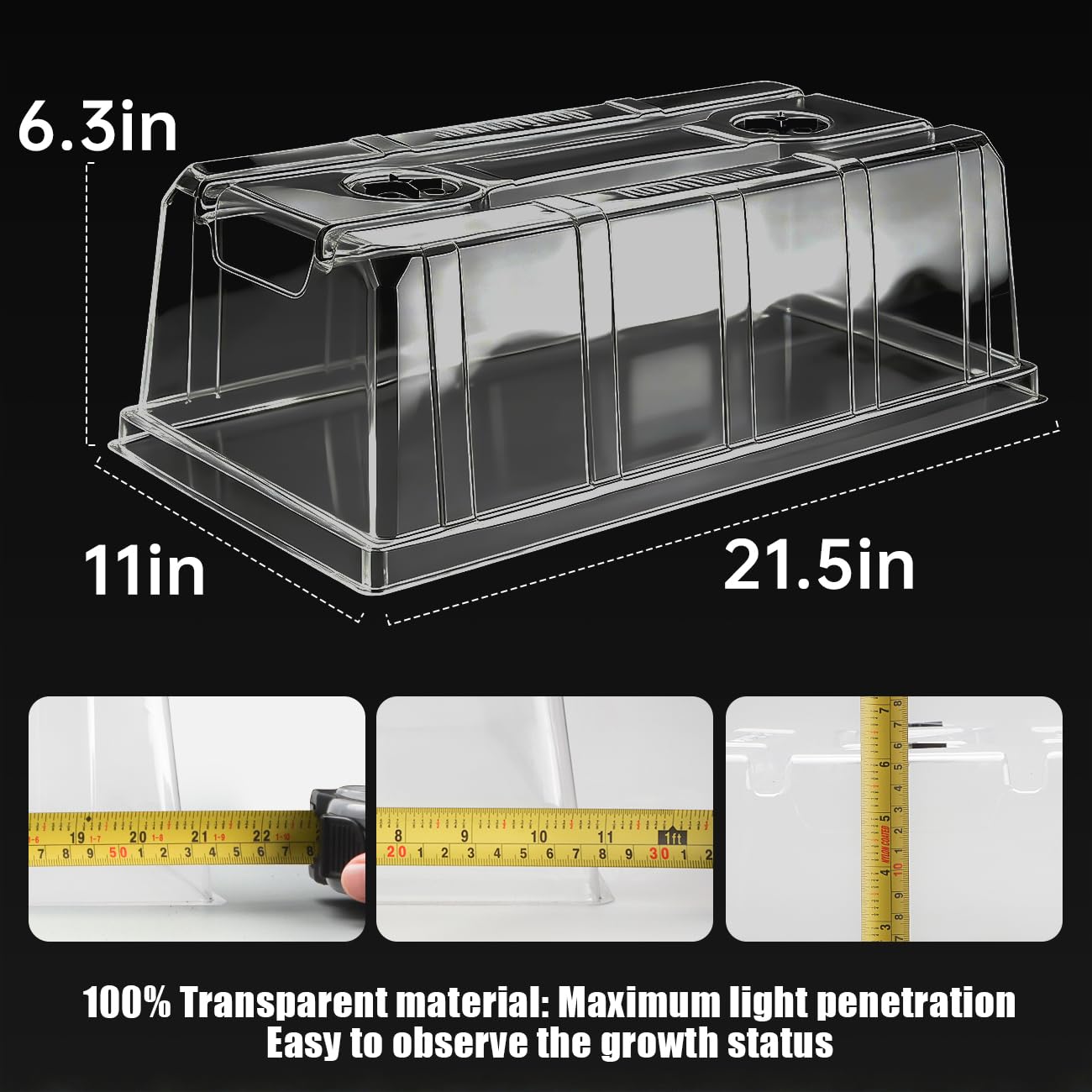 RooTrimmer BPA-free PET dome designed for durable reuse.