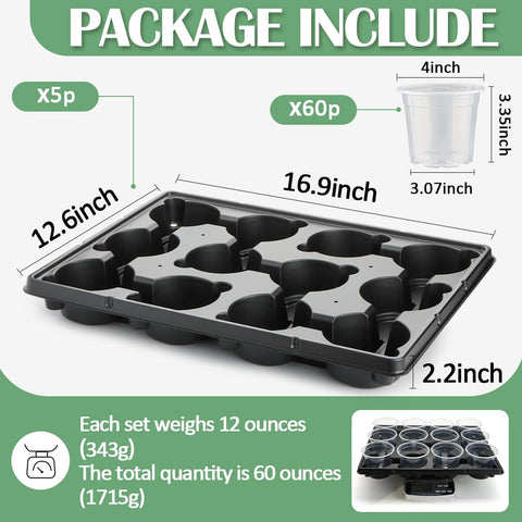RooTrimmer clear 4-inch pots showcase root growth for quick inspection