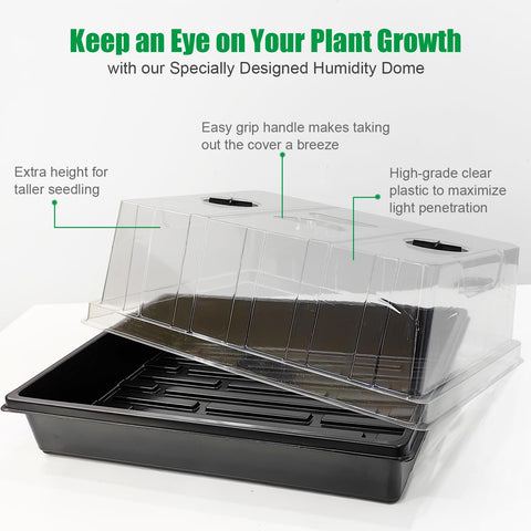 RooTrimmer clear lids with vents for precise humidity management