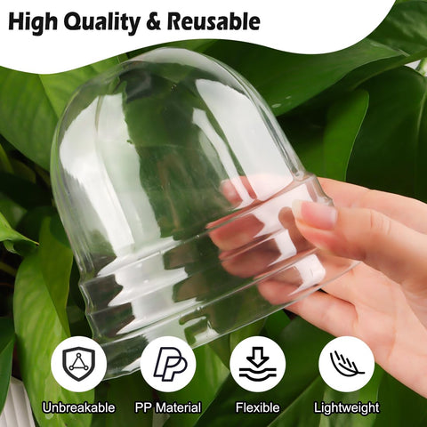 RooTrimmer clear nursery pot dome stackable for compact storage.