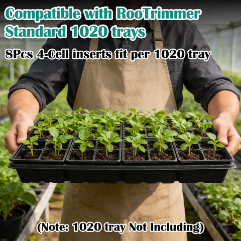 RooTrimmer trays fit into standard 1020 bases for easy setup