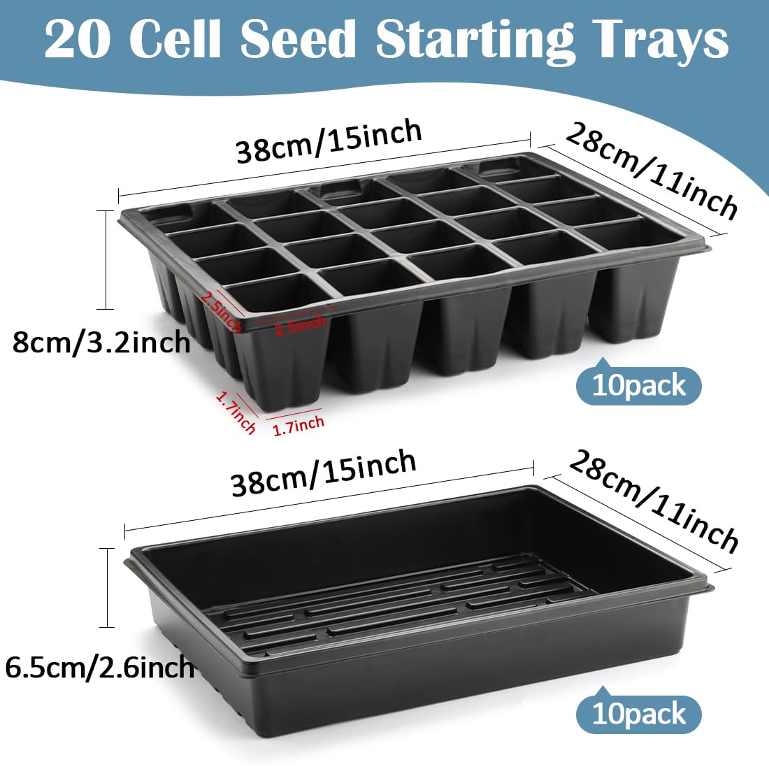 RooTrimmer deep 3.5-inch plug tray supports stronger root development
