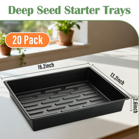 RooTrimmer deeper tray design for contained soil and easier transport.