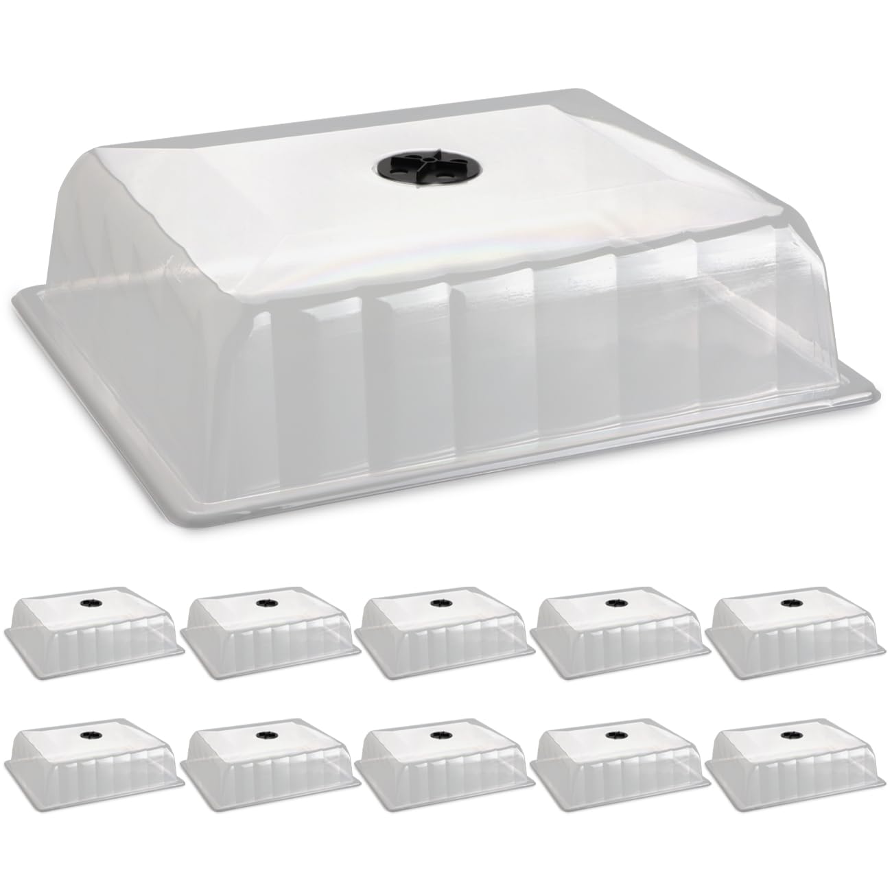 RooTrimmer drip-proof rim keeps your workspace clean during seed starting.
