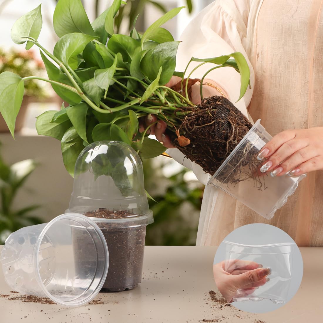 RooTrimmer durable PE plastic pots resist deformation during reuse.