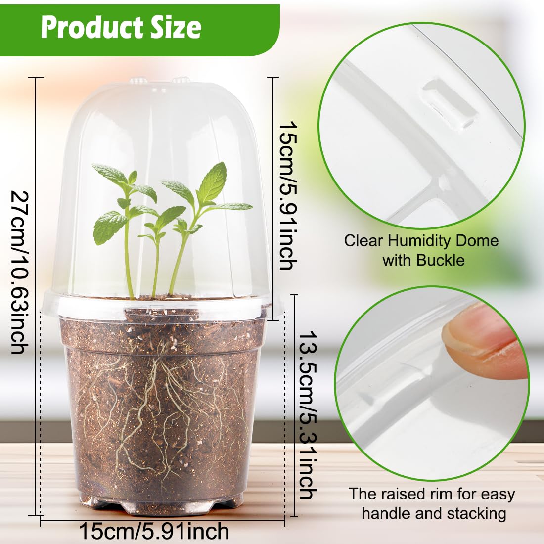 RooTrimmer durable reusable PP plastic pots for indoor or outdoor use.