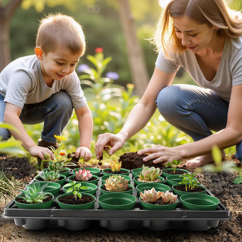 RooTrimmer durable seedling trays with ventilation for healthier root development.