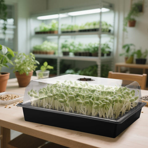 RooTrimmer fits 16x13 seed trays for seamless propagation setups.