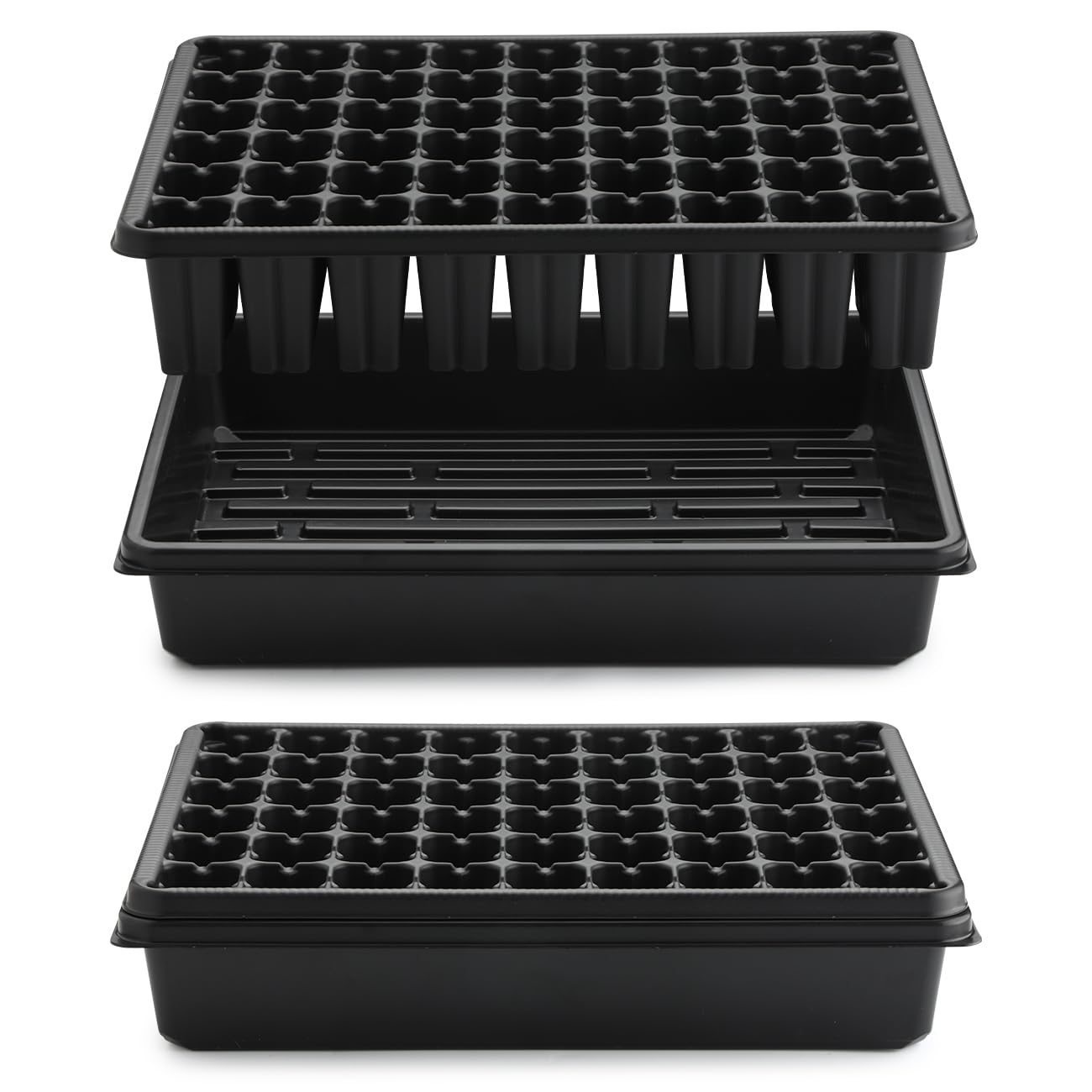 RooTrimmer 54-cell deep trays with 2.8 inch cells promote strong roots and efficient sowing.