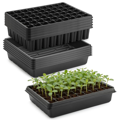 RooTrimmer five-pack seedling starter trays with no holes for flat sowing and easy cleanup.