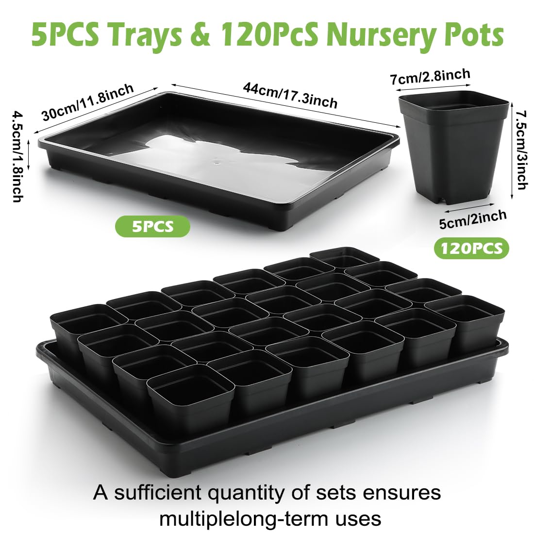 Five-tray seed starter kit from RooTrimmer for efficient seedling transport