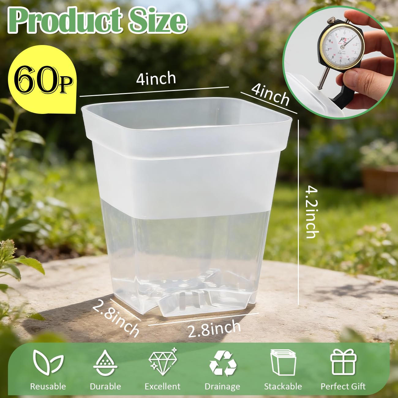 RooTrimmer flexible durable seedling pot reduces transplant shock.