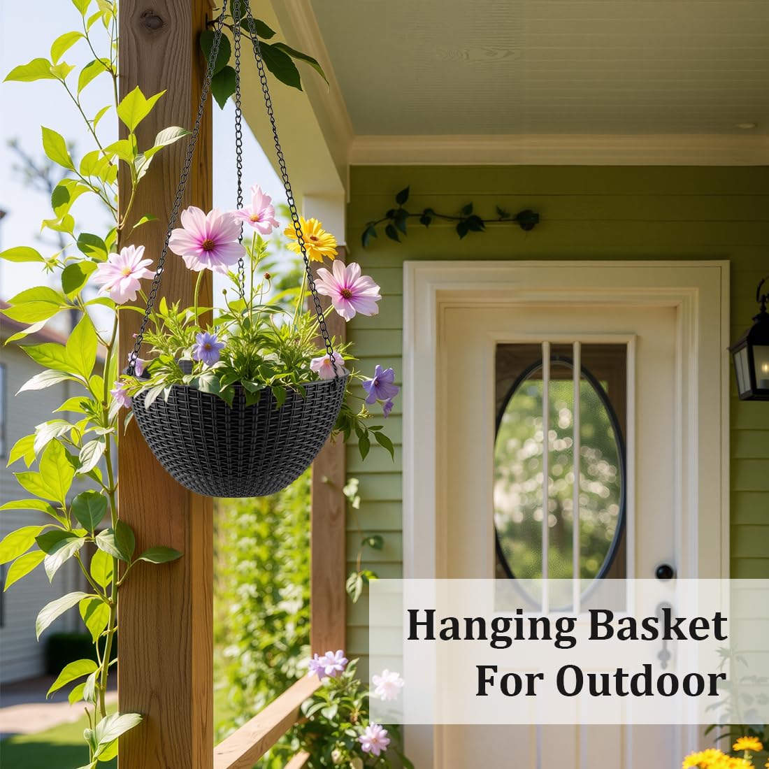RooTrimmer hanging chain and plug enable quick, secure installation.
