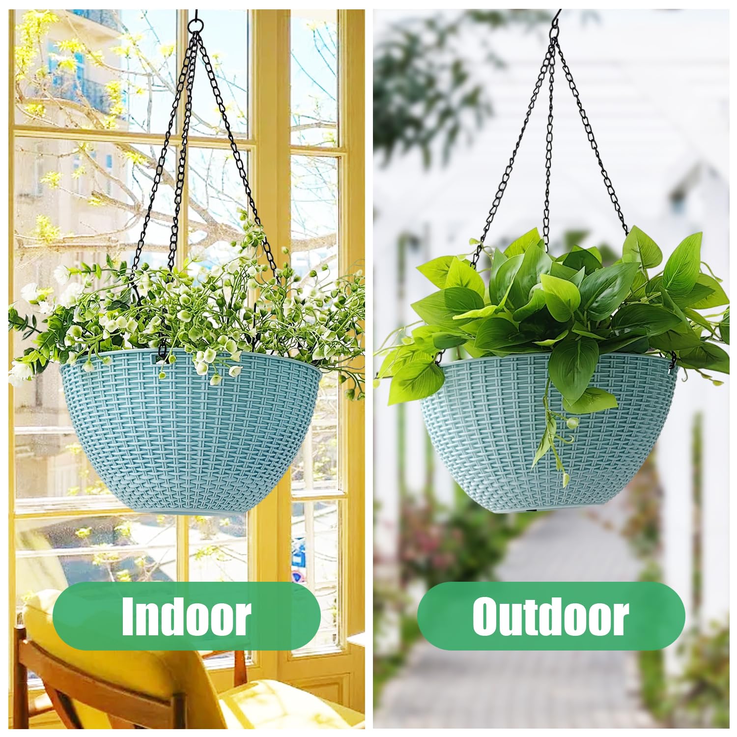 RooTrimmer hanging planter chains included for easy, secure installation.